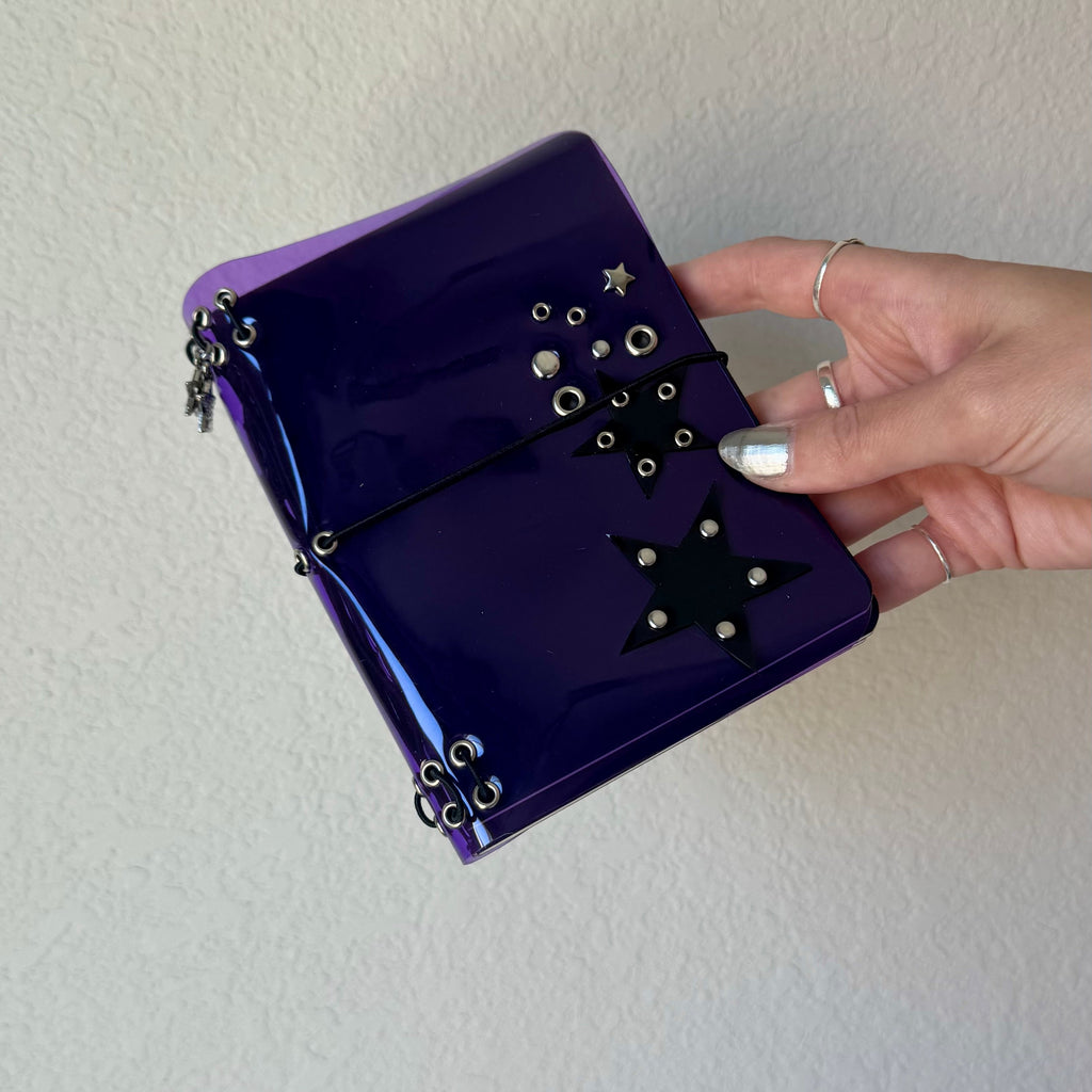 A6Pocket Vinyl Transparent Bifold Journal