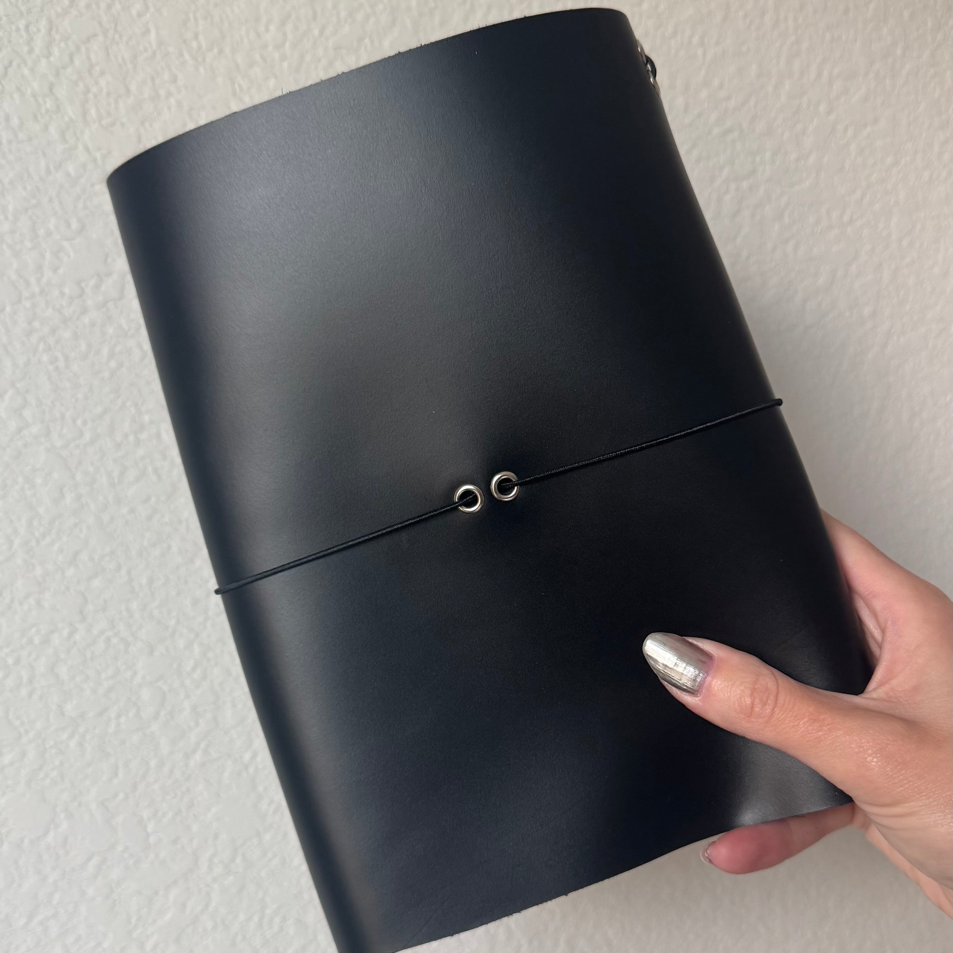 A5 Pierced Corner Grommet Leather Journal